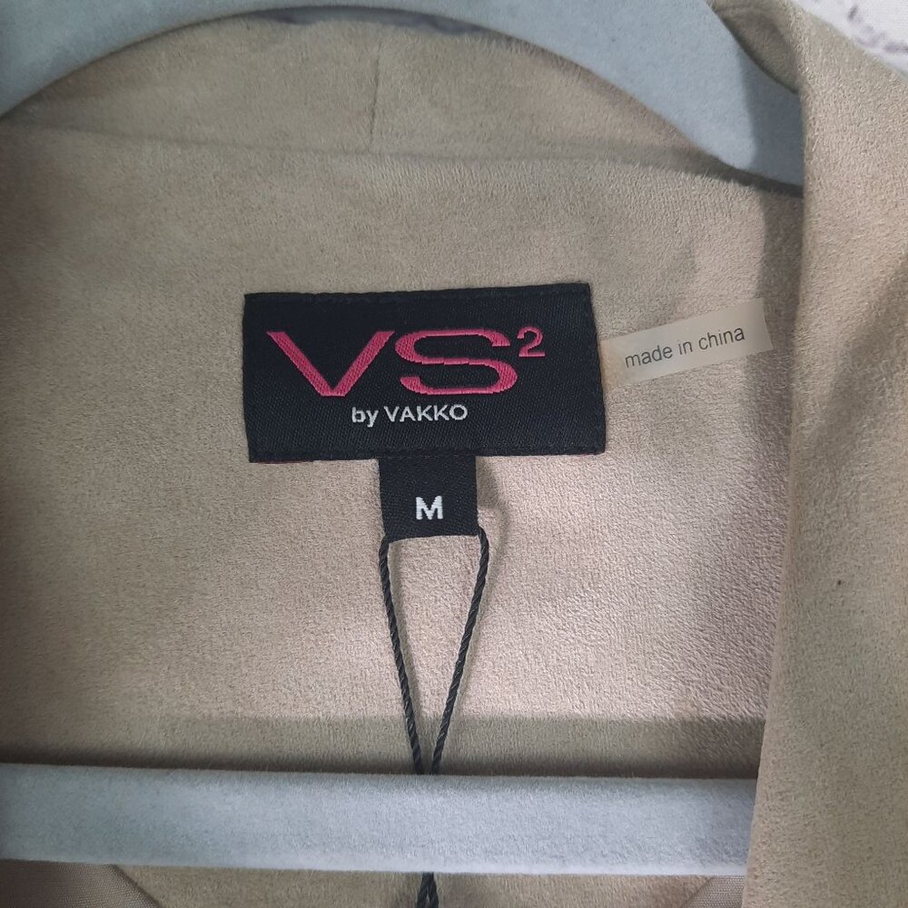 VS2 By Vakko Faux Suede Fringe Open Jacket - Picture 11 of 12